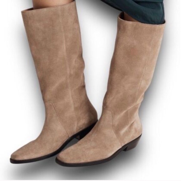 Madewell Antoine Tall Boot Suede/Leather - Picture 2 of 12